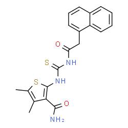 4,5-dimethyl-2-({[(1-naphthylacetyl)amino]carbonothioyl}amino)-3-thiophenecarboxamide结构式