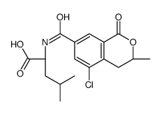 (2S)-2-[(5-chloro-3-methyl-1-oxo-3,4-dihydroisochromene-7-carbonyl)amino]-4-methylpentanoic acid Structure