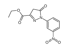 1-(m-Nitrophenyl)-5-oxo-2-pyrazoline-3-carboxylic acid ethyl ester structure