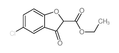 ethyl 5-chloro-3-oxo-benzofuran-2-carboxylate结构式