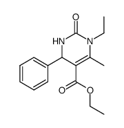 1-ethyl-6-methyl-2-oxo-4-phenyl-1,2,3,4-tetrahydro-pyrimidine-5-carboxylic acid ethyl ester结构式