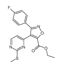 ethyl 3-(4-fluorophenyl)-4-(2-(methylthio)pyrimidin-4-yl)isoxazole-5-carboxylate Structure