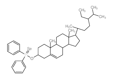 [17-(5-ethyl-6-methyl-heptan-2-yl)-10,13-dimethyl-2,3,4,7,8,9,11,12,14,15,16,17-dodecahydro-1H-cyclopenta[a]phenanthren-3-yl]oxy-diphenyl-selanylidene-phosphorane Structure