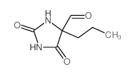 2,5-Dioxo-4-propyl-imidazolidine-4-carbaldehyde structure