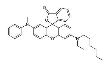 2'-(N-Methylanilino)-6'-(hexylethylamino)spiro[isobenzofuran-1(3H),9'-[9H]xanthen]-3-one结构式