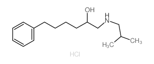 1-(2-methylpropylamino)-6-phenyl-hexan-2-ol structure