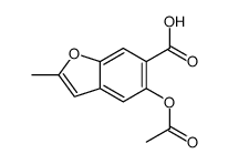 5-acetyloxy-2-methyl-1-benzofuran-6-carboxylic acid结构式