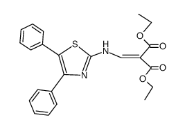 [(4,5-diphenyl-thiazol-2-ylamino)-methylene]-malonic acid diethyl ester Structure