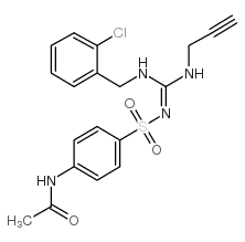 Acetamide, N-(4-((((((2-chlorophenyl)methyl)amino)(2-propynylamino)met hylene)amino)sulfonyl)phenyl)-结构式