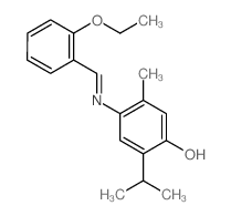 Phenol,4-[[(2-ethoxyphenyl)methylene]amino]-5-methyl-2-(1-methylethyl)- Structure