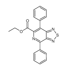 ethyl 4,7-diphenyl-1,2,5-thiadiazolo[3,4-c]pyridine-6-carboxylate结构式