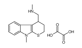 N-methyl-1-(9-methyl-3,4-dihydro-2H-thiopyrano[2,3-b]indol-4-yl)methanamine,oxalic acid Structure