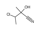 3-chloro-2-hydroxy-2-methyl-butyronitrile结构式