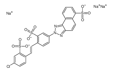 4-Chloro-4'-[6-sodiooxysulfonyl-2H-naphtho[1,2-d]triazol-2-yl]-2,2'-stilbenedisulfonic acid disodium salt Structure