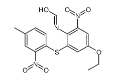 N-[4-ethoxy-2-(4-methyl-2-nitrophenyl)sulfanyl-6-nitrophenyl]formamide结构式