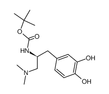 (S)-[1-(3,4-dihydroxy-benzyl)-2-dimethylamino-ethyl]-carbamic acid tert-butyl ester Structure
