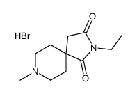 2-ethyl-8-methyl-2,8-diazaspiro[4.5]decane-1,3-dione,hydrobromide结构式