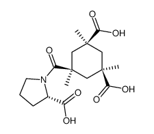 (1R,3S,5r)-5-((S)-2-carboxypyrrolidine-1-carbonyl)-1,3,5-trimethylcyclohexane-1,3-dicarboxylic acid Structure