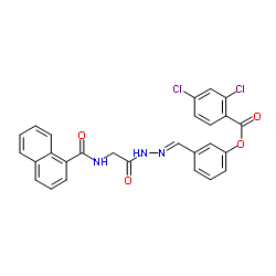 3-[(E)-{[(1-Naphthoylamino)acetyl]hydrazono}methyl]phenyl 2,4-dichlorobenzoate结构式