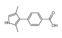 Benzoic acid, 4-(2,4-dimethyl-1H-pyrrol-3-yl)- (9CI) structure