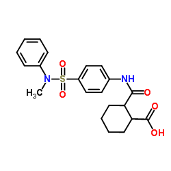 2-({4-[Methyl(phenyl)sulfamoyl]phenyl}carbamoyl)cyclohexanecarboxylic acid结构式