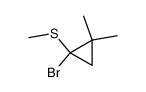 1-bromo-2,2-dimethylcyclopropyl methyl sulfide结构式