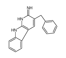 1H-Pyrido(2,3-b)indol-2-amine, 3-(phenylmethyl)- structure