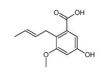 2-(2-butenyl)-5-hydroxy-3-methoxybenzoic acid结构式