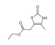 (4-methyl-2-oxo-2,3-dihydro-thiazol-5-yl)-acetic acid ethyl ester Structure