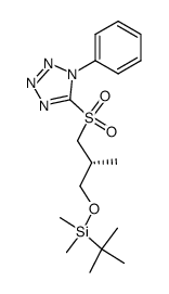 (-)-5-[3-(tert-butyldimethylsilanyloxy)-2-methylpropane-1-sulfonyl]-1-phenyl-1H-tetrazole Structure