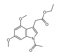 ethyl 2-(1-acetyl-4,6-dimethoxyindol-3-yl)acetate Structure