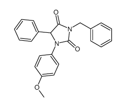 3-benzyl-1-(4-methoxyphenyl)-5-phenylimidazolidine-2,4-dione Structure