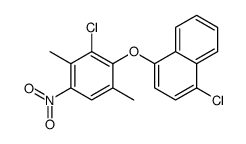 1-chloro-4-(2-chloro-3,6-dimethyl-4-nitrophenoxy)naphthalene Structure