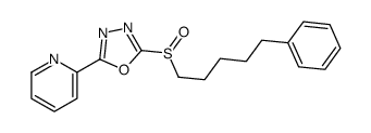 2-(5-phenylpentylsulfinyl)-5-pyridin-2-yl-1,3,4-oxadiazole结构式