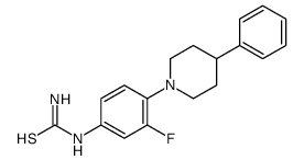 [3-fluoro-4-(4-phenylpiperidin-1-yl)phenyl]thiourea结构式