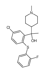1-(5-chloro-2-((2-fluorophenyl)thio)phenyl)-1-(1-methylpiperidin-4-yl)ethan-1-ol Structure