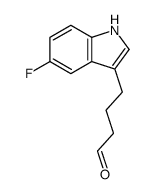 4-(5-fluoro-1H-indol-3-yl)butanal结构式