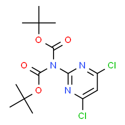 2-bis(tert-butoxycarbonyl)amino-4,6-dichloropyrimidine Structure