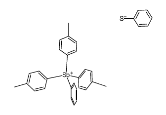 tri(p-tolyl)phenylantimony phenylmercaptide Structure