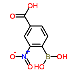 4-(Dihydroxyboryl)-3-nitrobenzoic acid structure