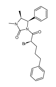(4S,5R)-1-((R)-2-bromo-5-phenylpentanoyl)-3,4-dimethyl-5-phenylimidazolidin-2-one Structure