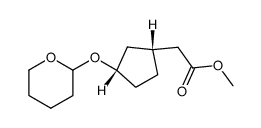 methyl 2-((1R,3S)-3-((tetrahydro-2H-pyran-2-yl)oxy)cyclopentyl)acetate Structure