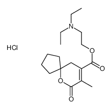 diethyl-[2-(8-methyl-7-oxo-6-oxaspiro[4.5]dec-8-ene-9-carbonyl)oxyethyl]azanium,chloride结构式