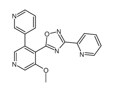 5-(3-methoxy-5-pyridin-3-ylpyridin-4-yl)-3-pyridin-2-yl-1,2,4-oxadiazole结构式