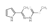 1-methylsulfanyl-N-(1-pyrrol-2-ylideneethyl)methanethiohydrazide结构式