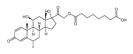 6α-methylprednisolone 21-hemisuberate结构式