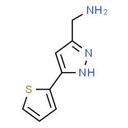 1-[5-(2-Thienyl)-1H-pyrazol-3-yl]methanamine Structure