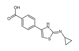 4-[2-(cyclopropylamino)-1,3-thiazol-4-yl]benzoic acid结构式