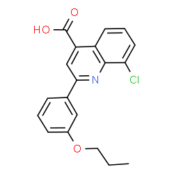 8-Chloro-2-(3-propoxyphenyl)-4-quinolinecarboxylic acid结构式