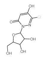 3-chloro-1-[3,4-dihydroxy-5-(hydroxymethyl)oxolan-2-yl]-6-hydroxy-pyridazin-4-one结构式
